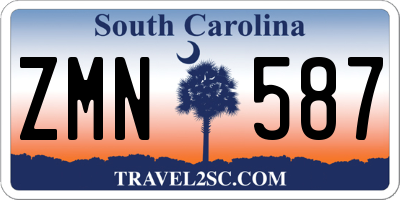 SC license plate ZMN587