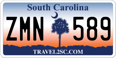 SC license plate ZMN589