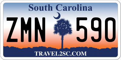 SC license plate ZMN590