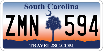 SC license plate ZMN594