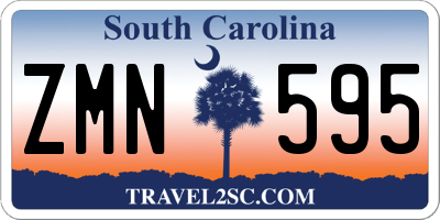 SC license plate ZMN595