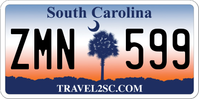 SC license plate ZMN599