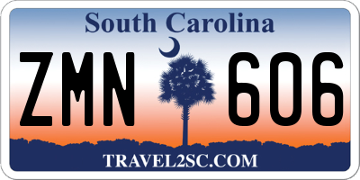 SC license plate ZMN606