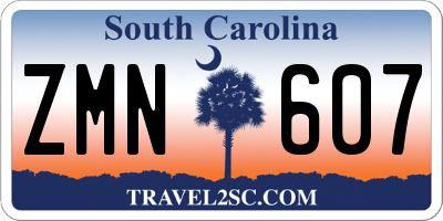 SC license plate ZMN607