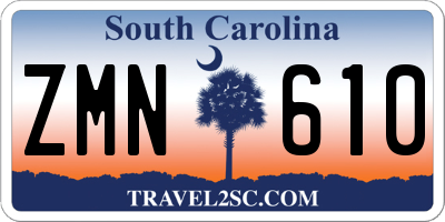 SC license plate ZMN610