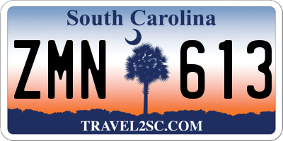 SC license plate ZMN613