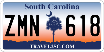 SC license plate ZMN618