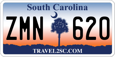 SC license plate ZMN620