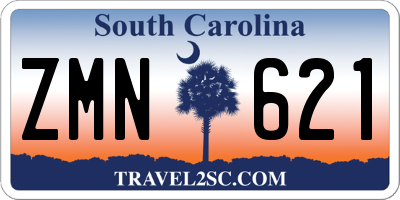 SC license plate ZMN621