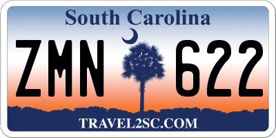 SC license plate ZMN622