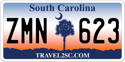 SC license plate ZMN623