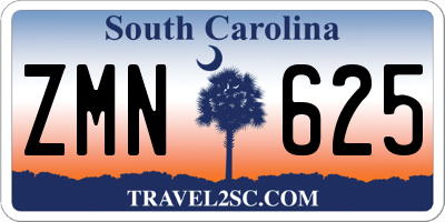 SC license plate ZMN625