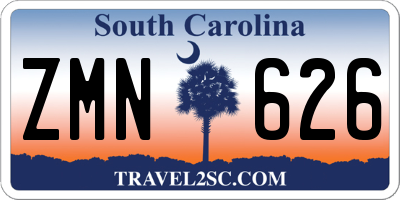 SC license plate ZMN626