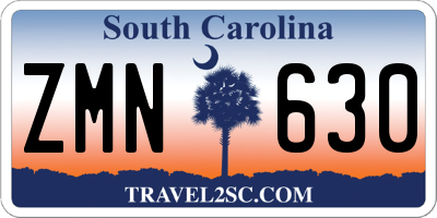 SC license plate ZMN630