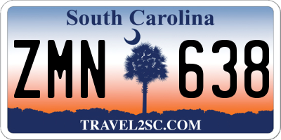 SC license plate ZMN638
