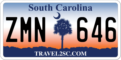 SC license plate ZMN646