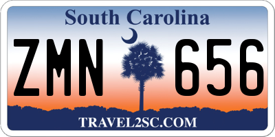 SC license plate ZMN656
