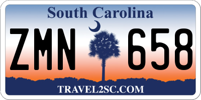 SC license plate ZMN658
