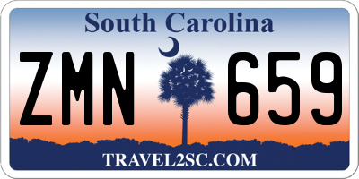 SC license plate ZMN659