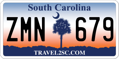 SC license plate ZMN679