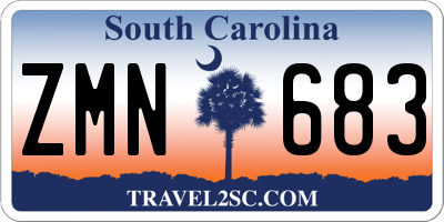 SC license plate ZMN683