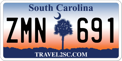 SC license plate ZMN691