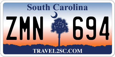 SC license plate ZMN694