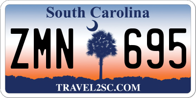 SC license plate ZMN695
