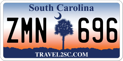SC license plate ZMN696