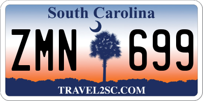 SC license plate ZMN699