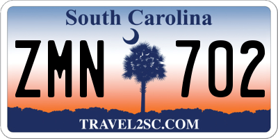 SC license plate ZMN702