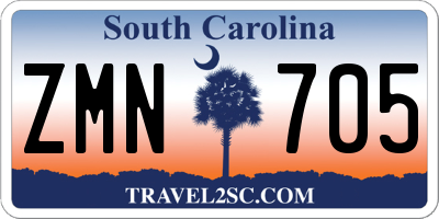 SC license plate ZMN705