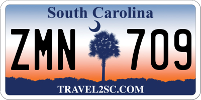 SC license plate ZMN709
