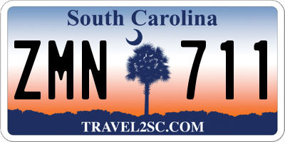 SC license plate ZMN711