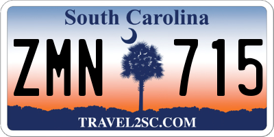 SC license plate ZMN715