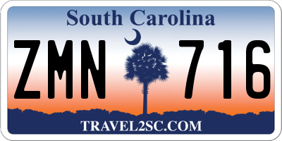 SC license plate ZMN716