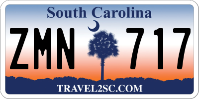 SC license plate ZMN717