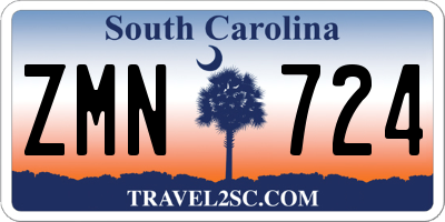 SC license plate ZMN724