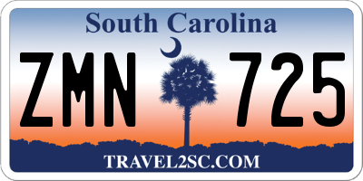 SC license plate ZMN725