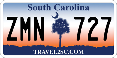 SC license plate ZMN727