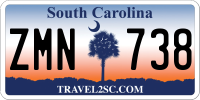 SC license plate ZMN738
