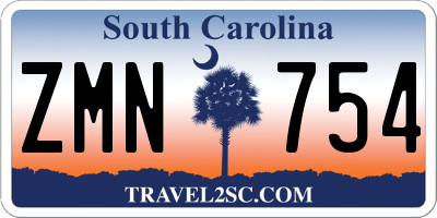 SC license plate ZMN754