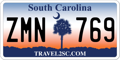 SC license plate ZMN769