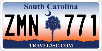SC license plate ZMN771