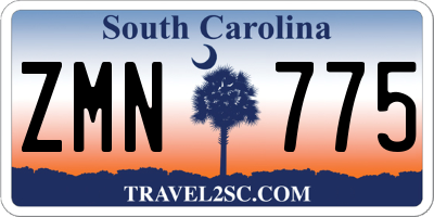 SC license plate ZMN775