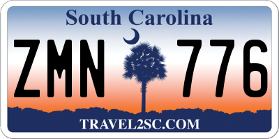SC license plate ZMN776