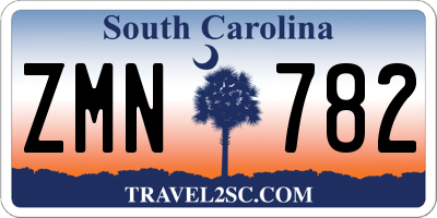 SC license plate ZMN782