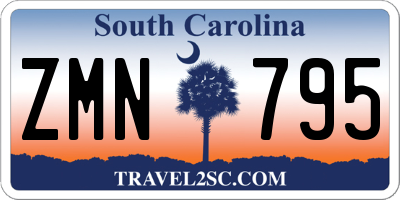 SC license plate ZMN795