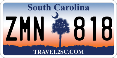 SC license plate ZMN818