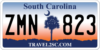 SC license plate ZMN823